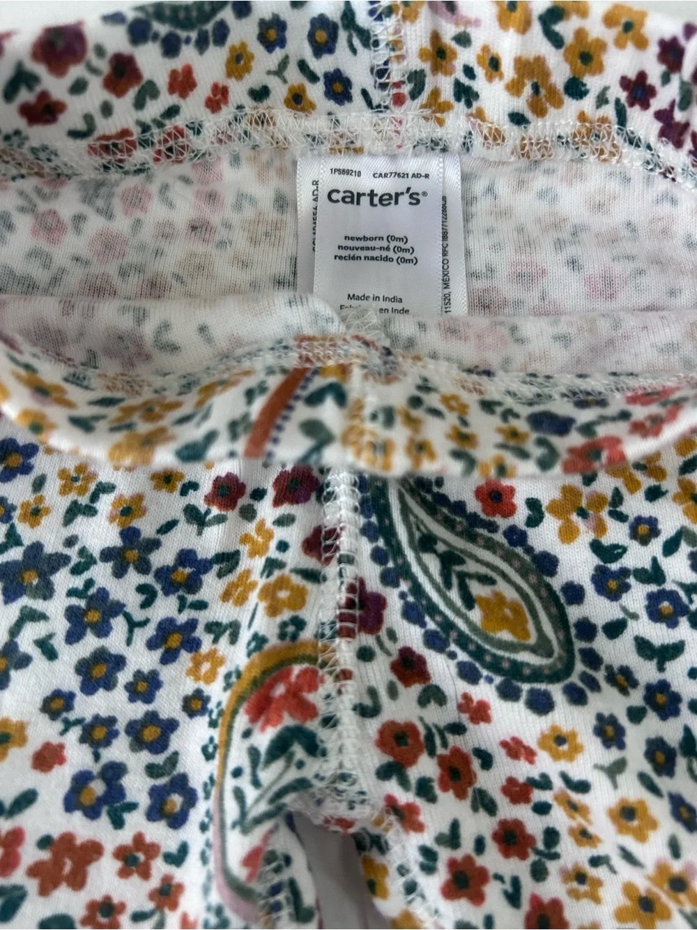 Baby Colors Newborn Tops with Carters Newborn Floral and Navy Bottoms